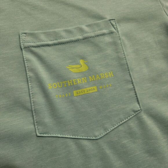 Southern Marsh Pocket T Shirt Blue Short Sleeve Mens Size Medium - Picture 2 of 8